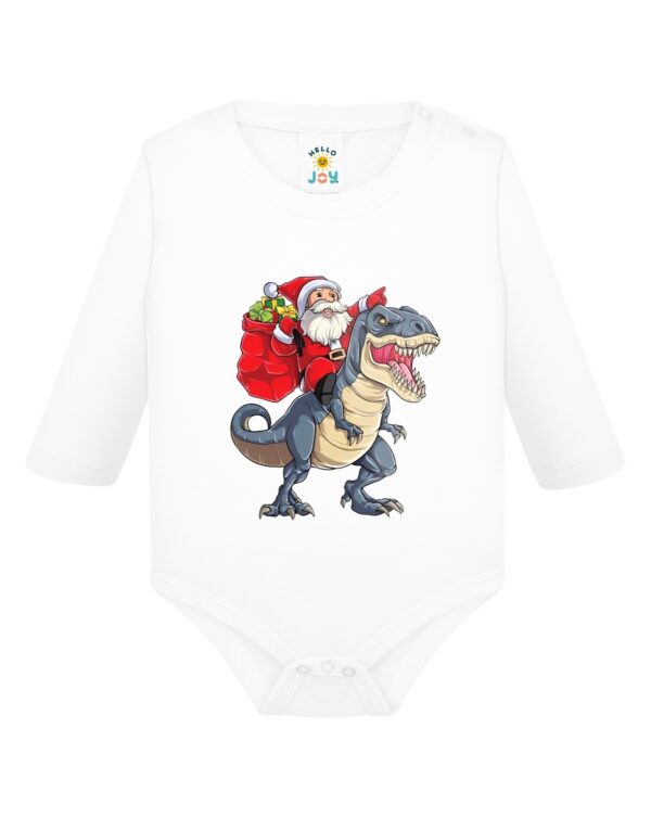 Bodysuit Bebé Estampado Pai Natal Dinossauro