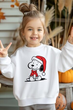 sweatshirt crianca estampado snoopy pai Natal